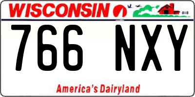 WI license plate 766NXY