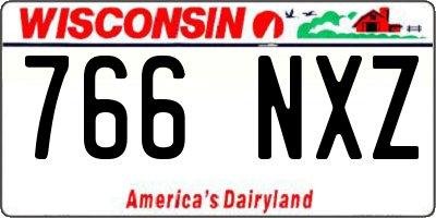 WI license plate 766NXZ