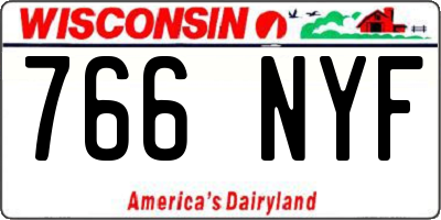 WI license plate 766NYF