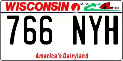 WI license plate 766NYH