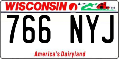 WI license plate 766NYJ