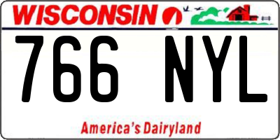 WI license plate 766NYL