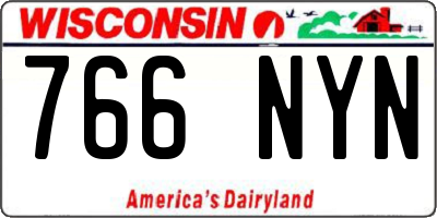 WI license plate 766NYN