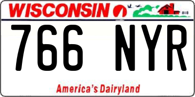 WI license plate 766NYR