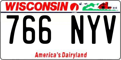 WI license plate 766NYV