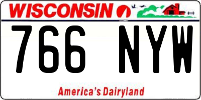 WI license plate 766NYW
