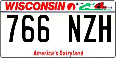 WI license plate 766NZH