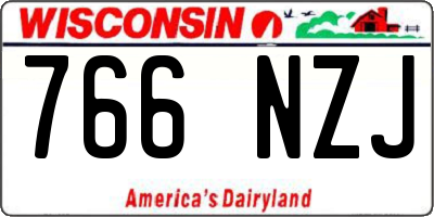 WI license plate 766NZJ