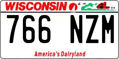WI license plate 766NZM