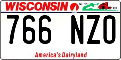 WI license plate 766NZO