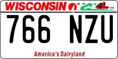 WI license plate 766NZU