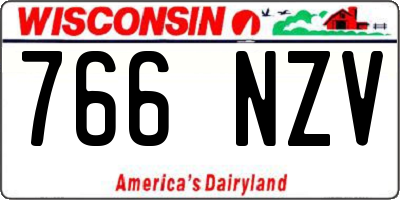 WI license plate 766NZV