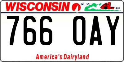 WI license plate 766OAY