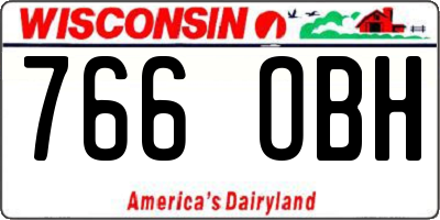 WI license plate 766OBH