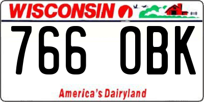 WI license plate 766OBK