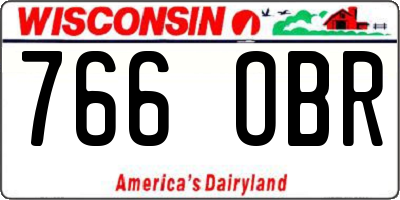 WI license plate 766OBR