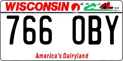WI license plate 766OBY