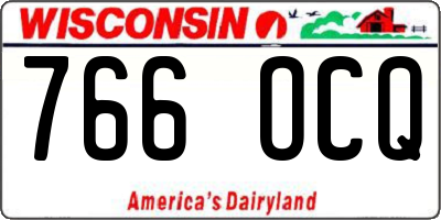 WI license plate 766OCQ