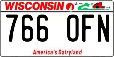 WI license plate 766OFN