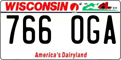 WI license plate 766OGA