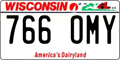WI license plate 766OMY