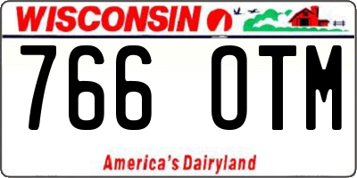 WI license plate 766OTM