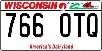 WI license plate 766OTQ