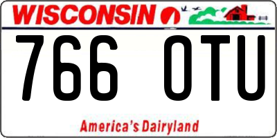 WI license plate 766OTU