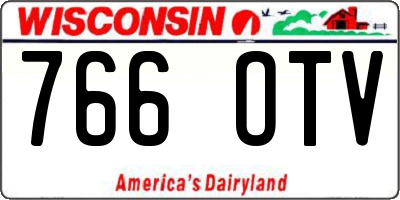 WI license plate 766OTV