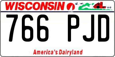 WI license plate 766PJD