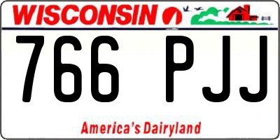 WI license plate 766PJJ