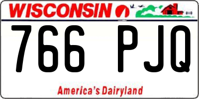 WI license plate 766PJQ