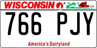 WI license plate 766PJY