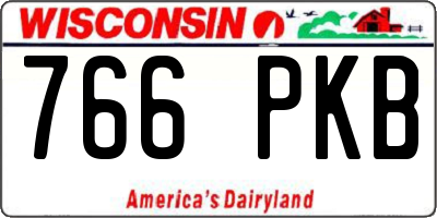 WI license plate 766PKB