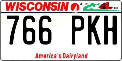 WI license plate 766PKH