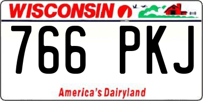 WI license plate 766PKJ