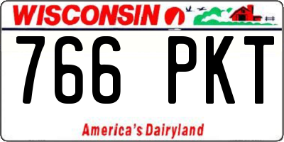 WI license plate 766PKT