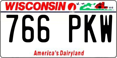 WI license plate 766PKW