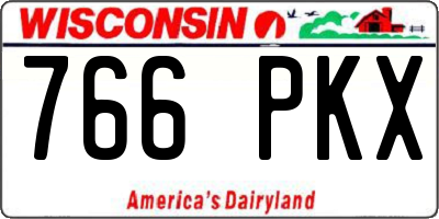 WI license plate 766PKX