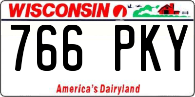 WI license plate 766PKY