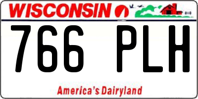 WI license plate 766PLH