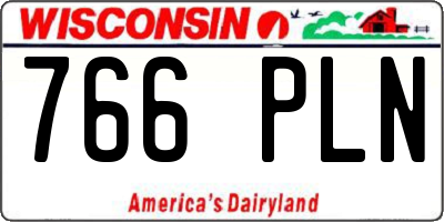 WI license plate 766PLN