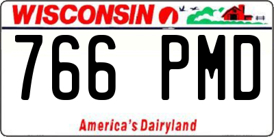 WI license plate 766PMD