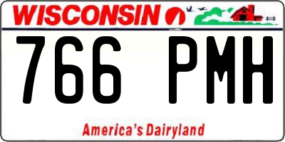 WI license plate 766PMH