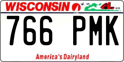 WI license plate 766PMK