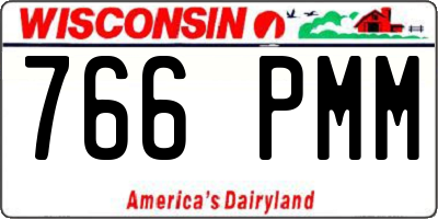 WI license plate 766PMM