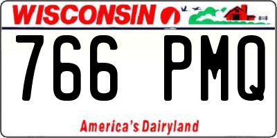 WI license plate 766PMQ