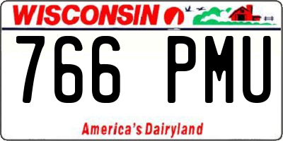 WI license plate 766PMU