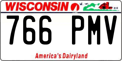 WI license plate 766PMV