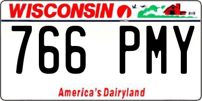 WI license plate 766PMY